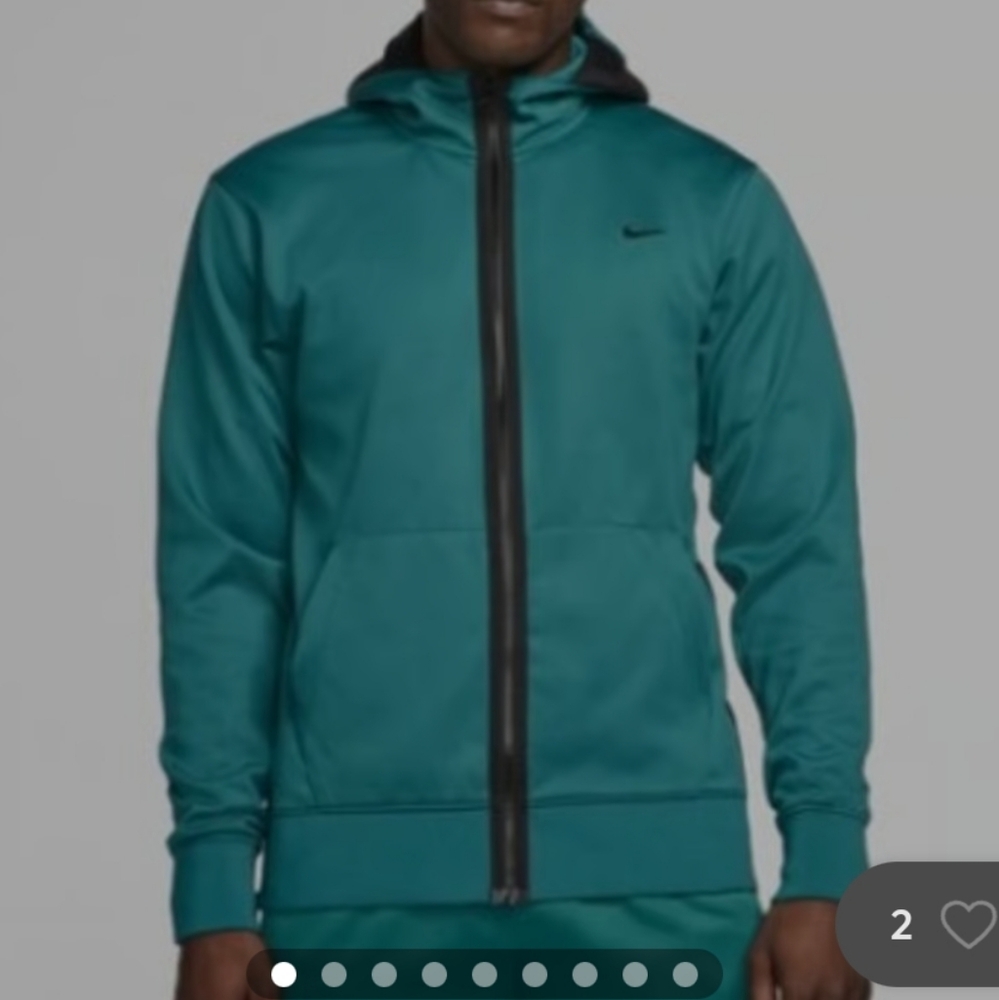 Nike Men's Therma Flex Showtime Full Zip Jacket with Hood Teal Medium CK6548-381